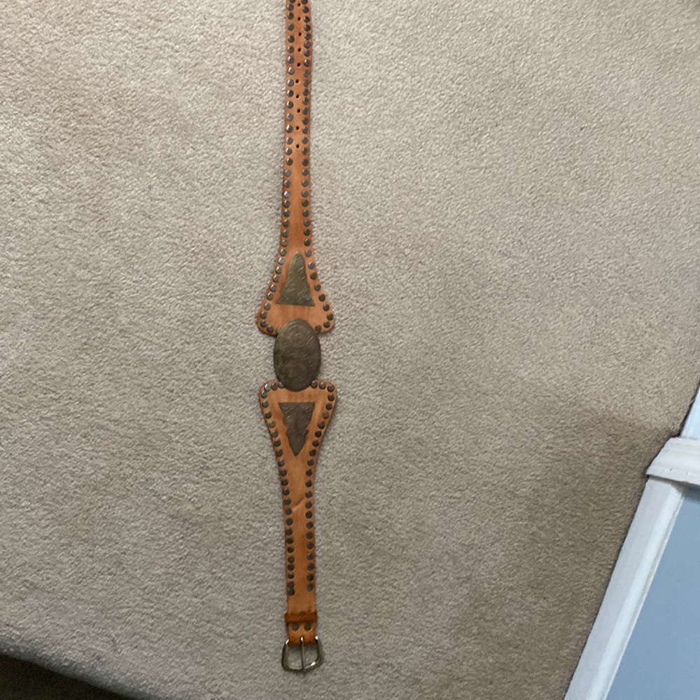 Small belt with real brass details